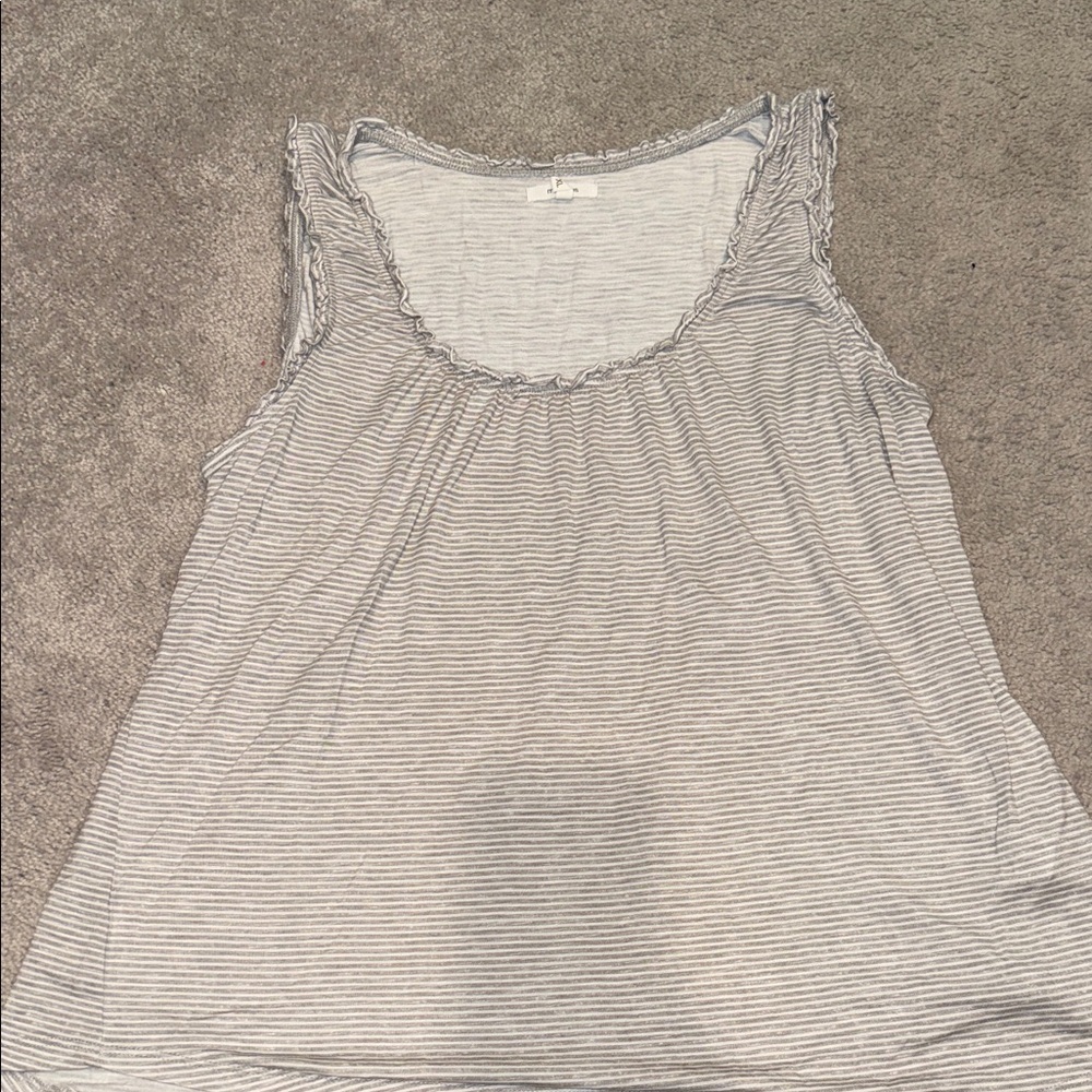 Maurices Gray Striped Tank Top